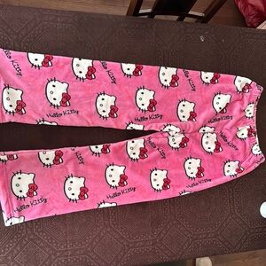 Hello Kitty Pink and White Pajama Bottoms